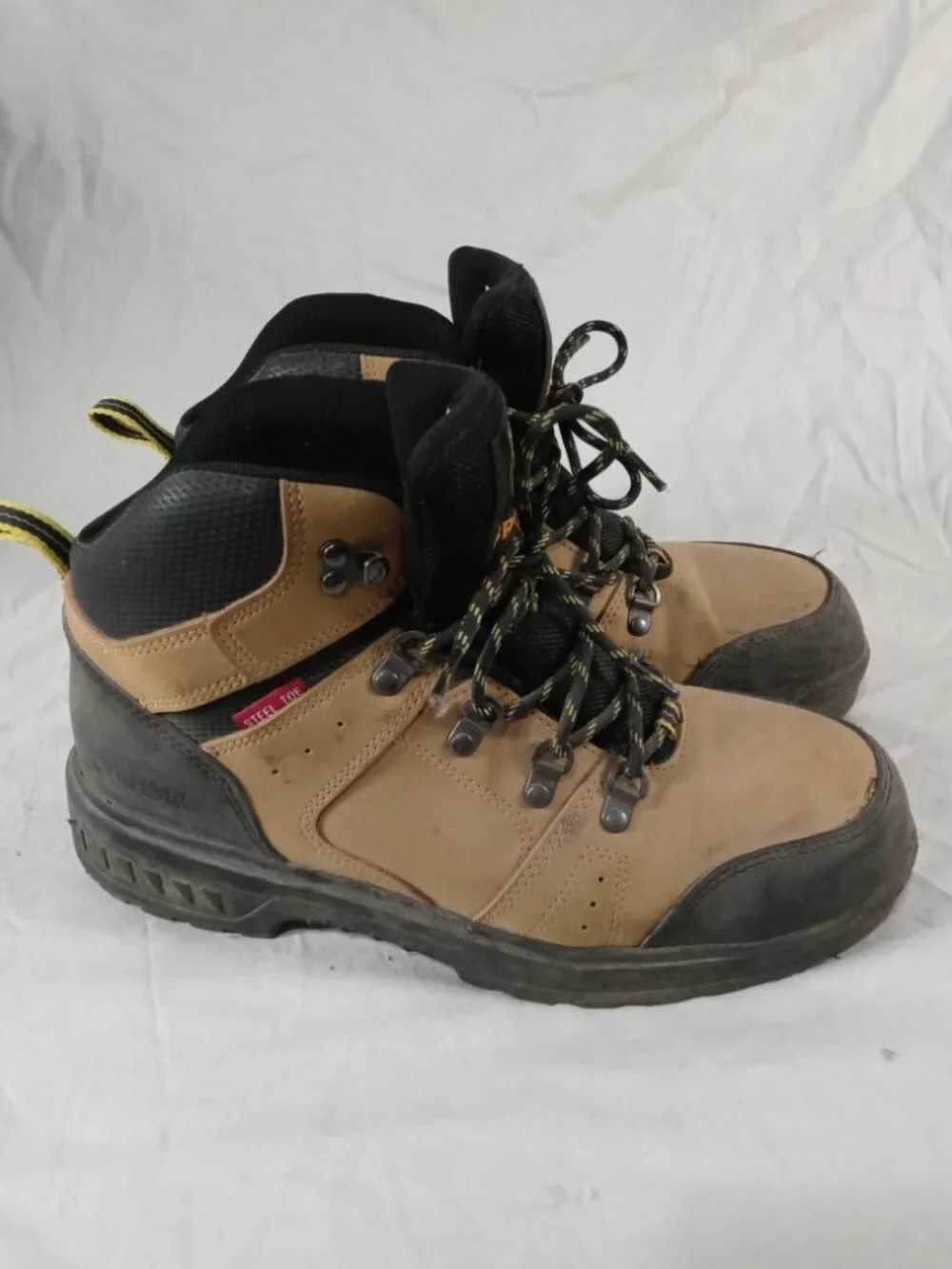Brahma Men's Appaloosa Brown Black Steel Toe Work Boots Size 10.5 in Good Cond